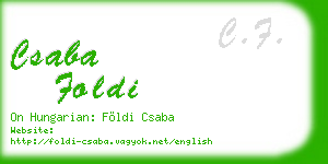 csaba foldi business card